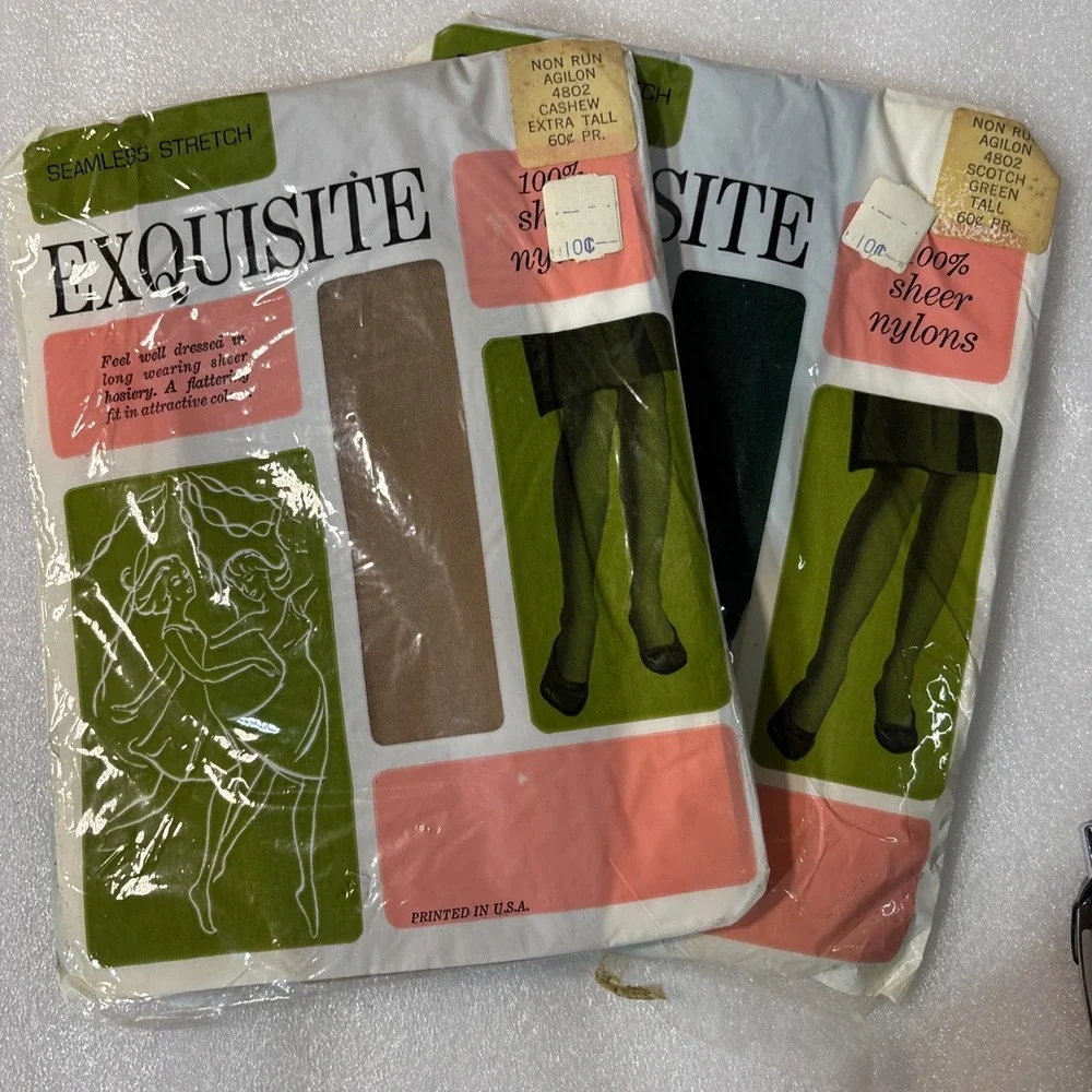 Lot of 12 Pairs Vintage Ladies Nylon‎ Hosiery Stockings / Sheers, New NOS